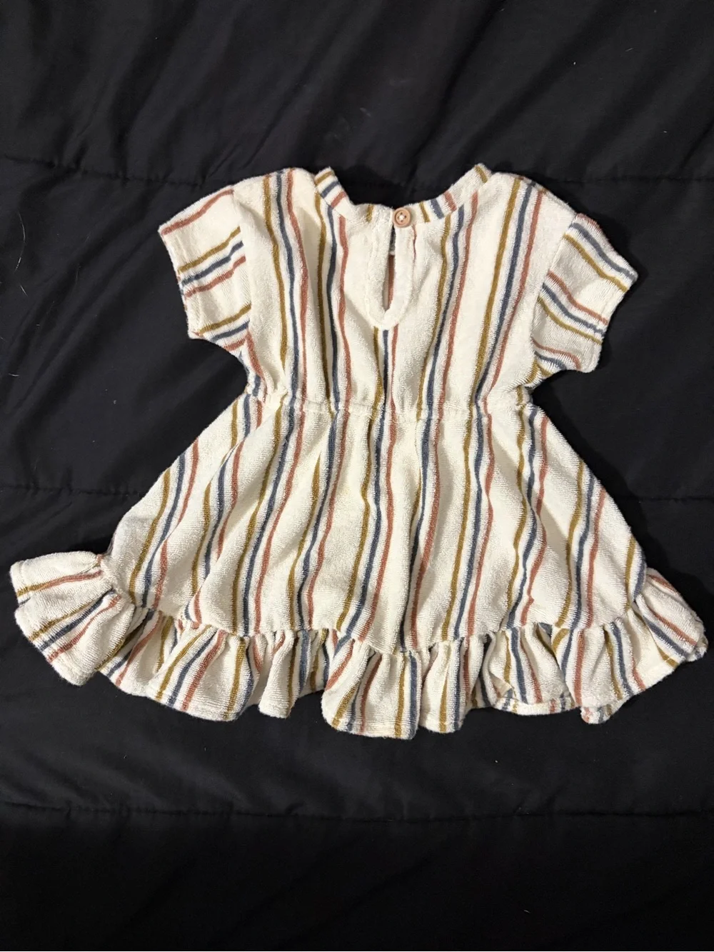 Quincy Mae Baby & Toddler Girls Organic Terry Retro Striped Dress